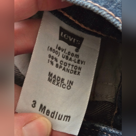 Levi Strauss 504 Women's Size 3 Medium Cotton Slouch Straight Leg Blue Jeans - Picture 7 of 9